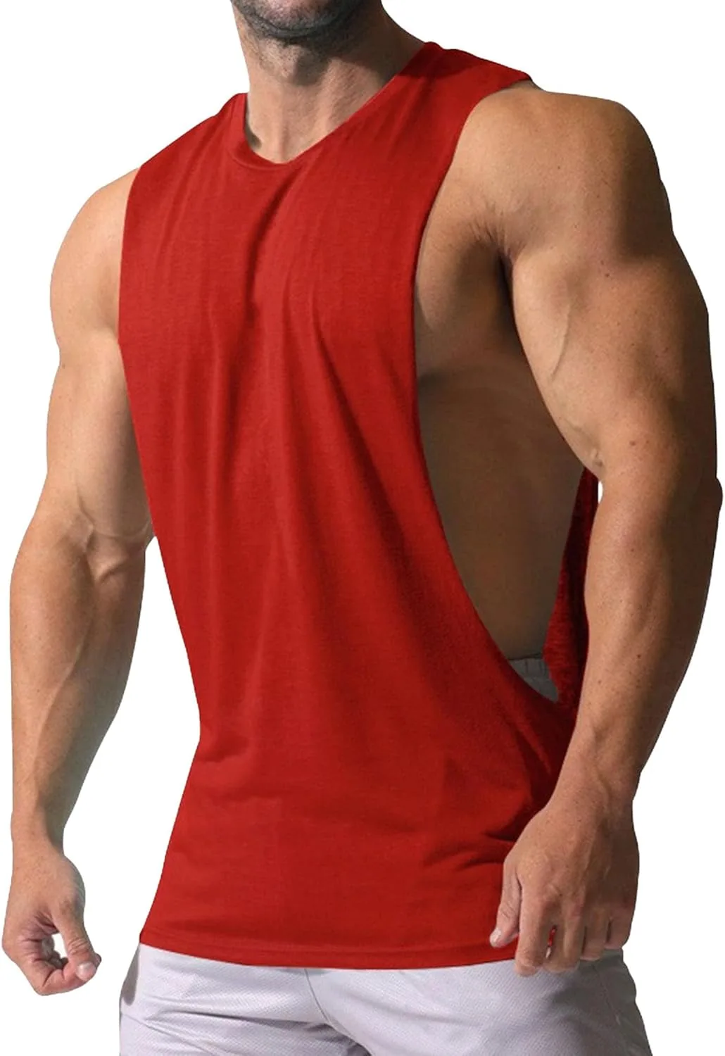 

Мужской майка Drop Armhole с короткими рукавами для тренировок VgueElegc
