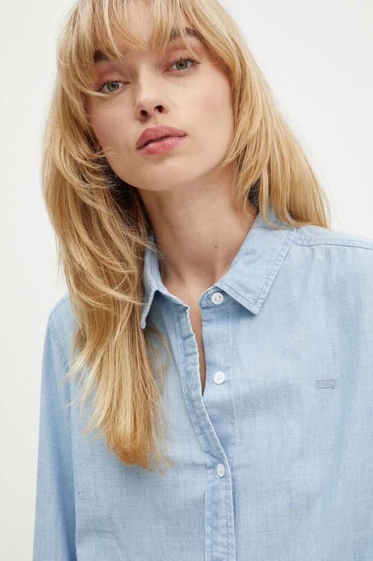 Хлопковая рубашка Levi's, синий — фото 4