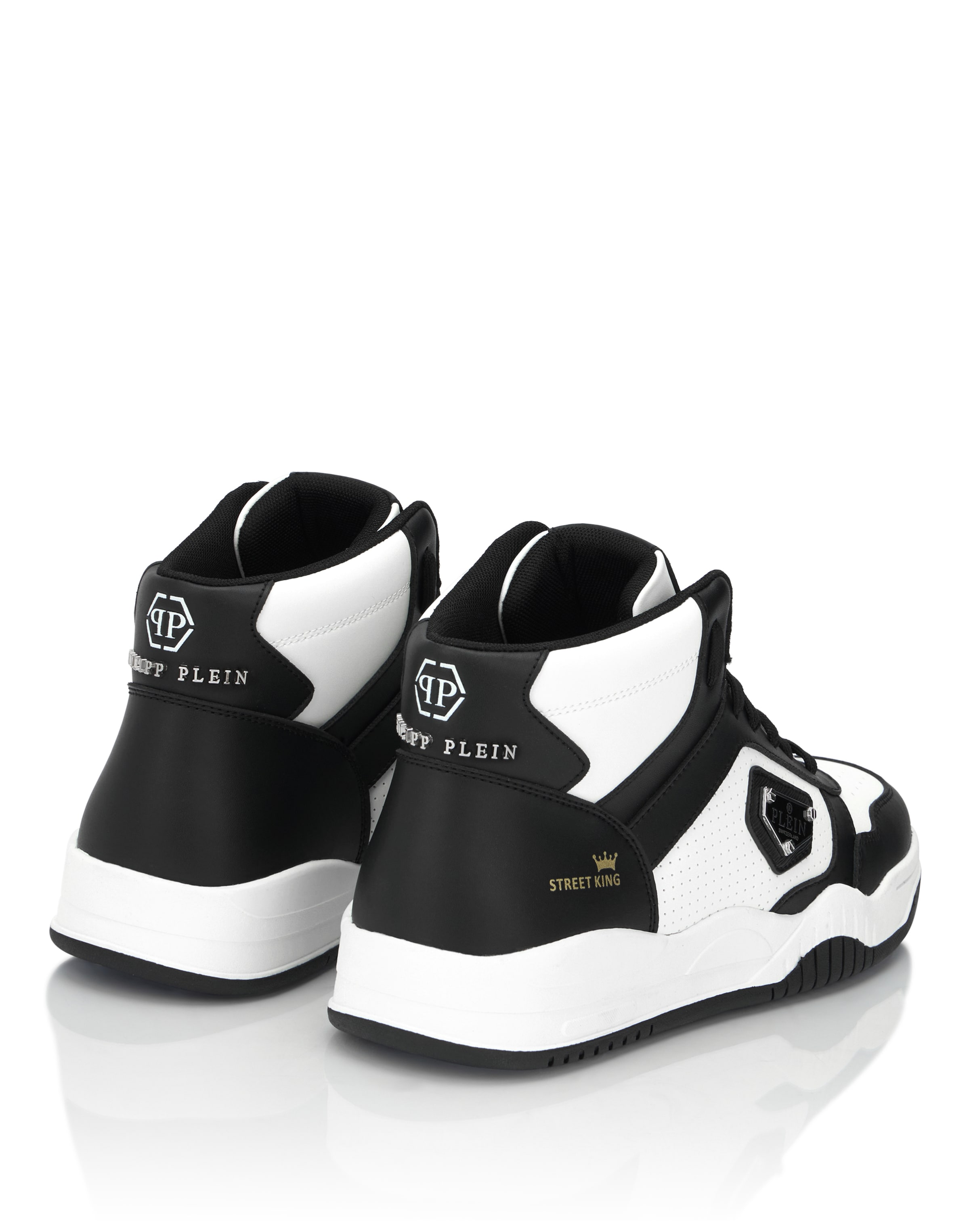 Philipp Plein Кроссовки High-Top 'Street' в черно-белом цвете — фото 2