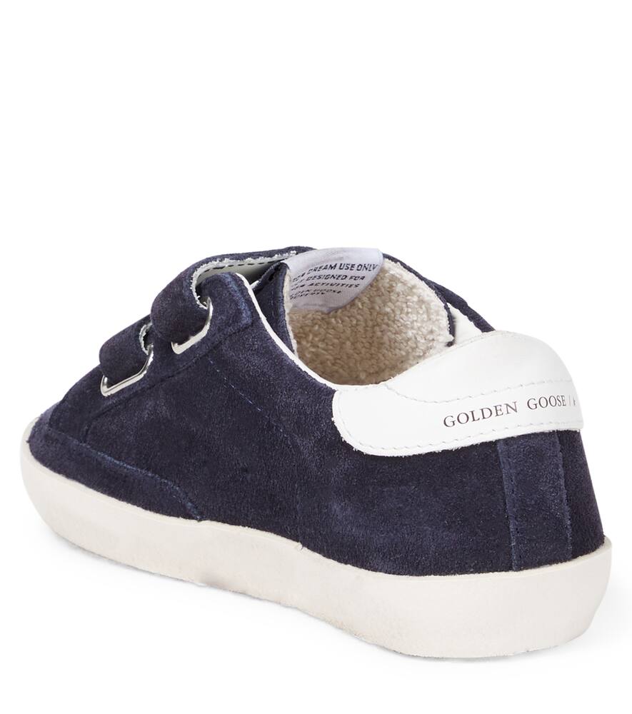 Старые добрые замшевые кроссовки с пайетками Golden Goose Kids, Dark Blue/Silver/White — фото 2