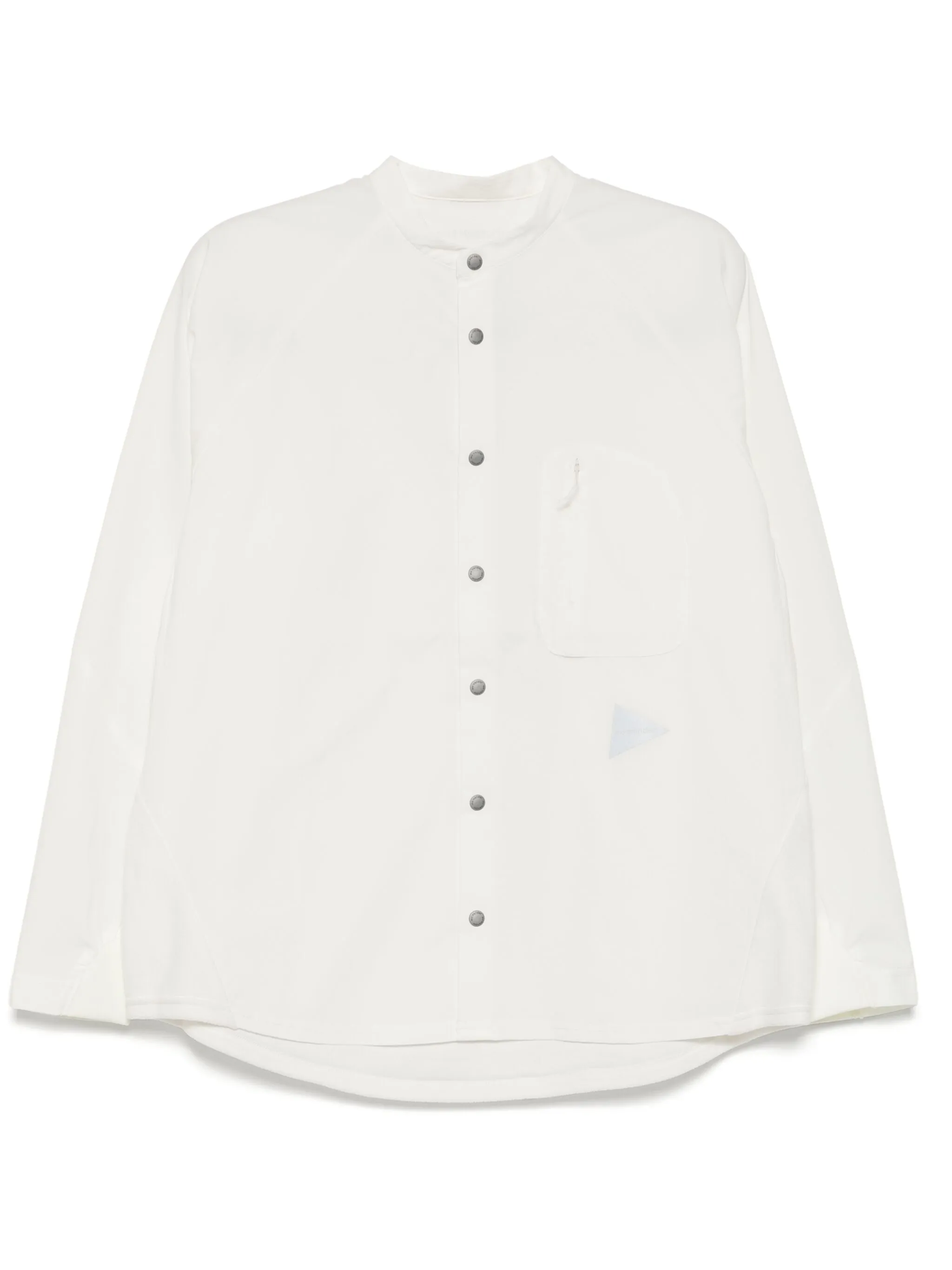 

Рубашка с воротником-стойкой And Wander, белый