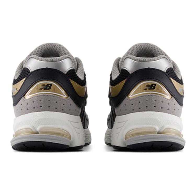 New Balance NB 2002R износостойкие амортизирующие низкие детские кроссовки для повседневной носки, черные, серебристые, подростковые — фото 3