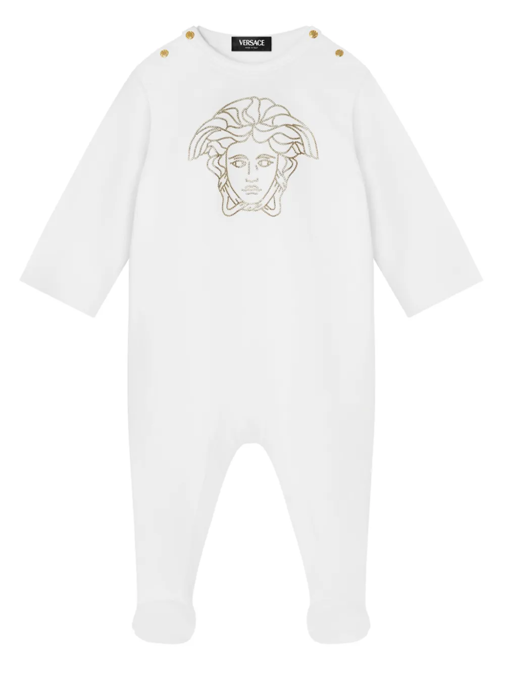 Пижама с декором Medusa Versace Kids, белый
