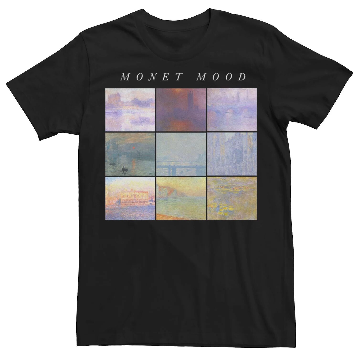 

Мужская футболка с коллажем Monet Painting Mood Licensed Character