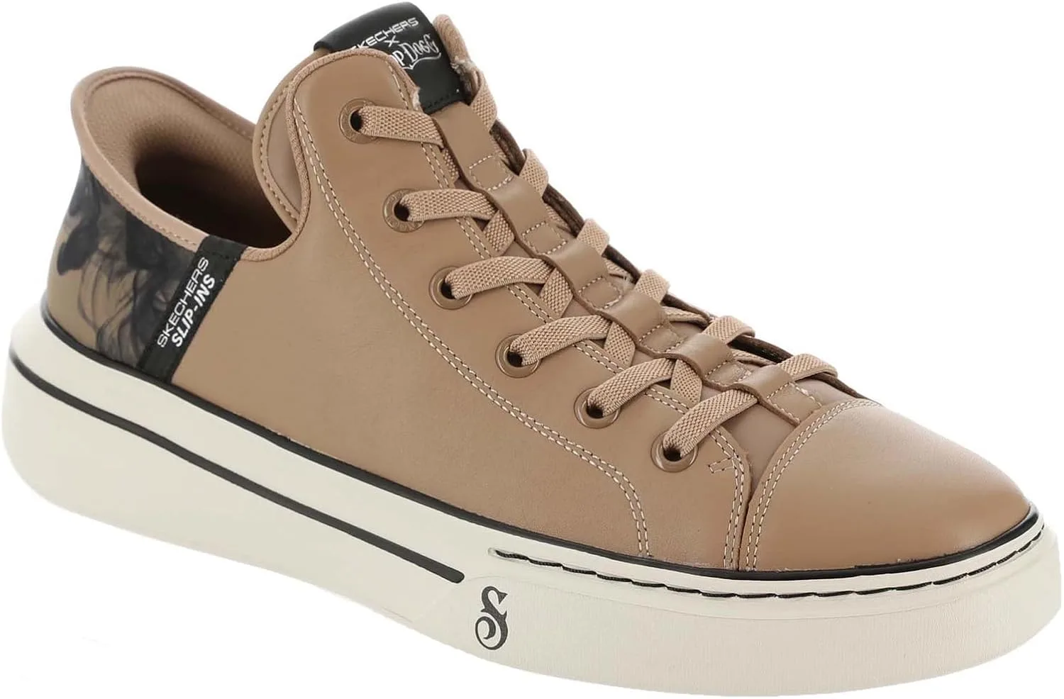 Кроссовки Skechers Snoop Dogg: Snoop One-Og Men's Canvas Hands Free Sneaker, светло-коричневый — фото 3