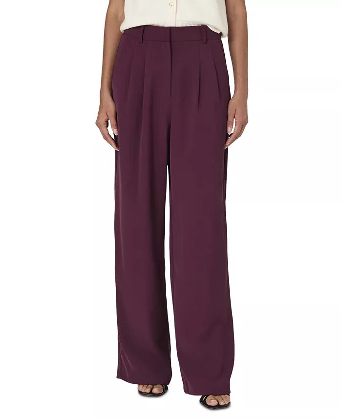 

Женские брюки Harrie Wide Leg из костюмной ткани French Connection, красный