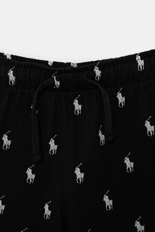 Детская хлопковая пижама Polo Ralph Lauren, черный — фото 4