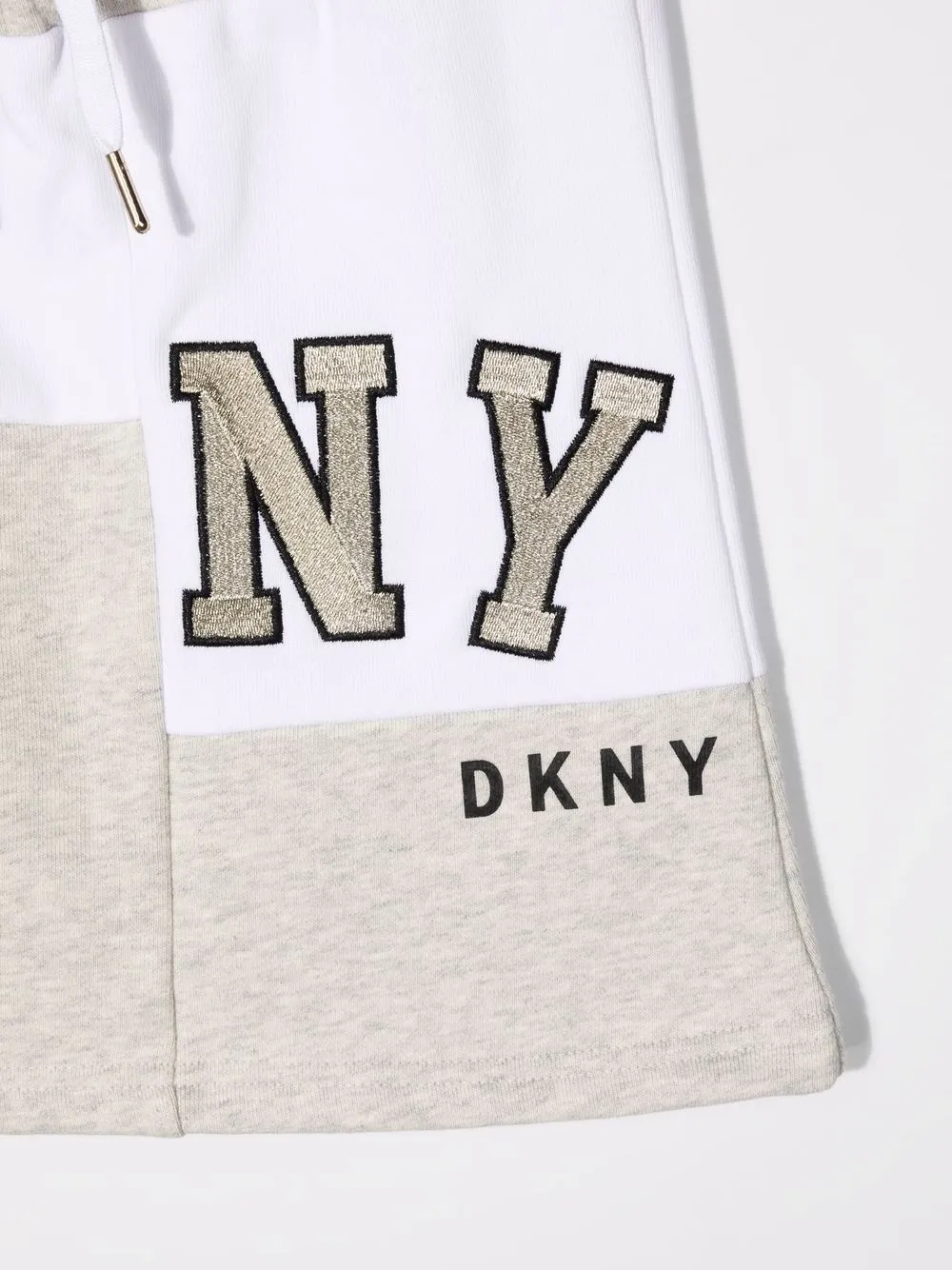 Юбка в двух тонах с логотипом Dkny Kids, нейтральный — фото 3