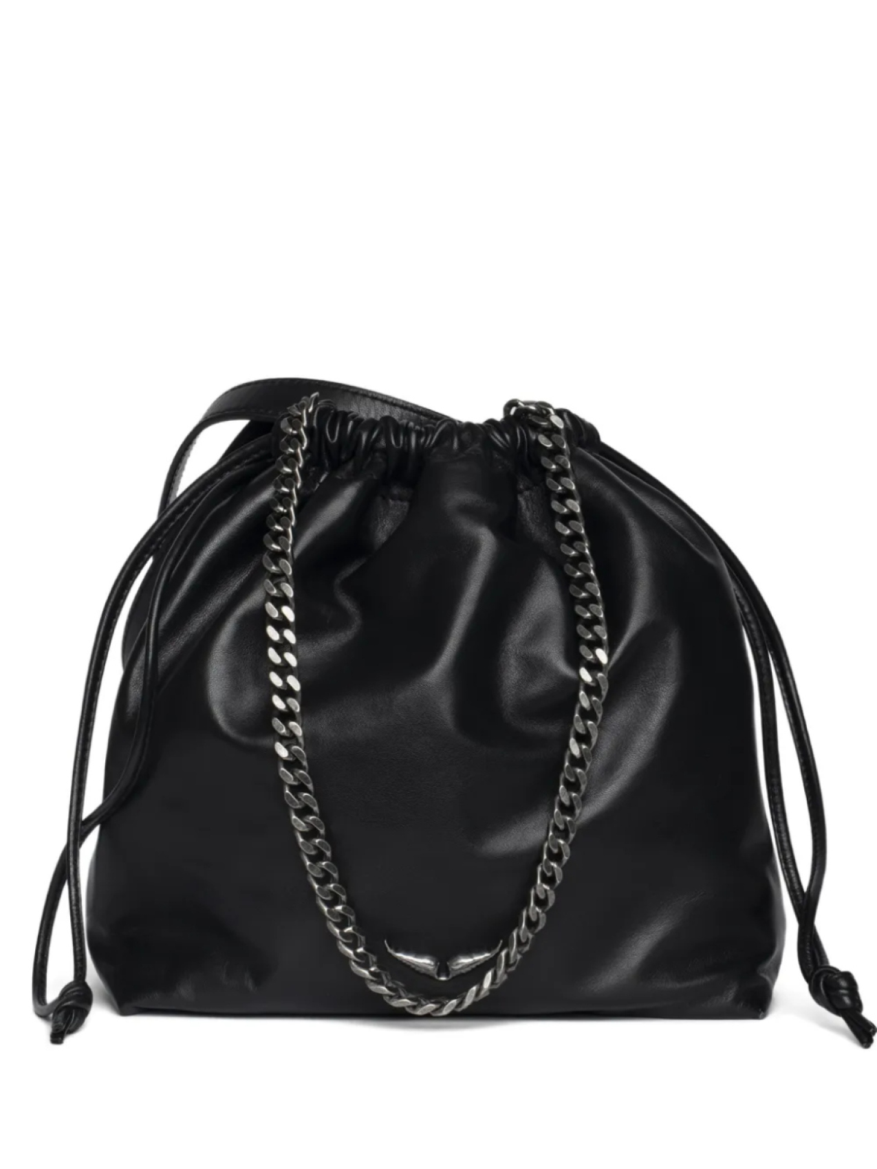 

Сумка с цепочной ручкой и затягивающимся шнурком Zadig&Voltaire, черный