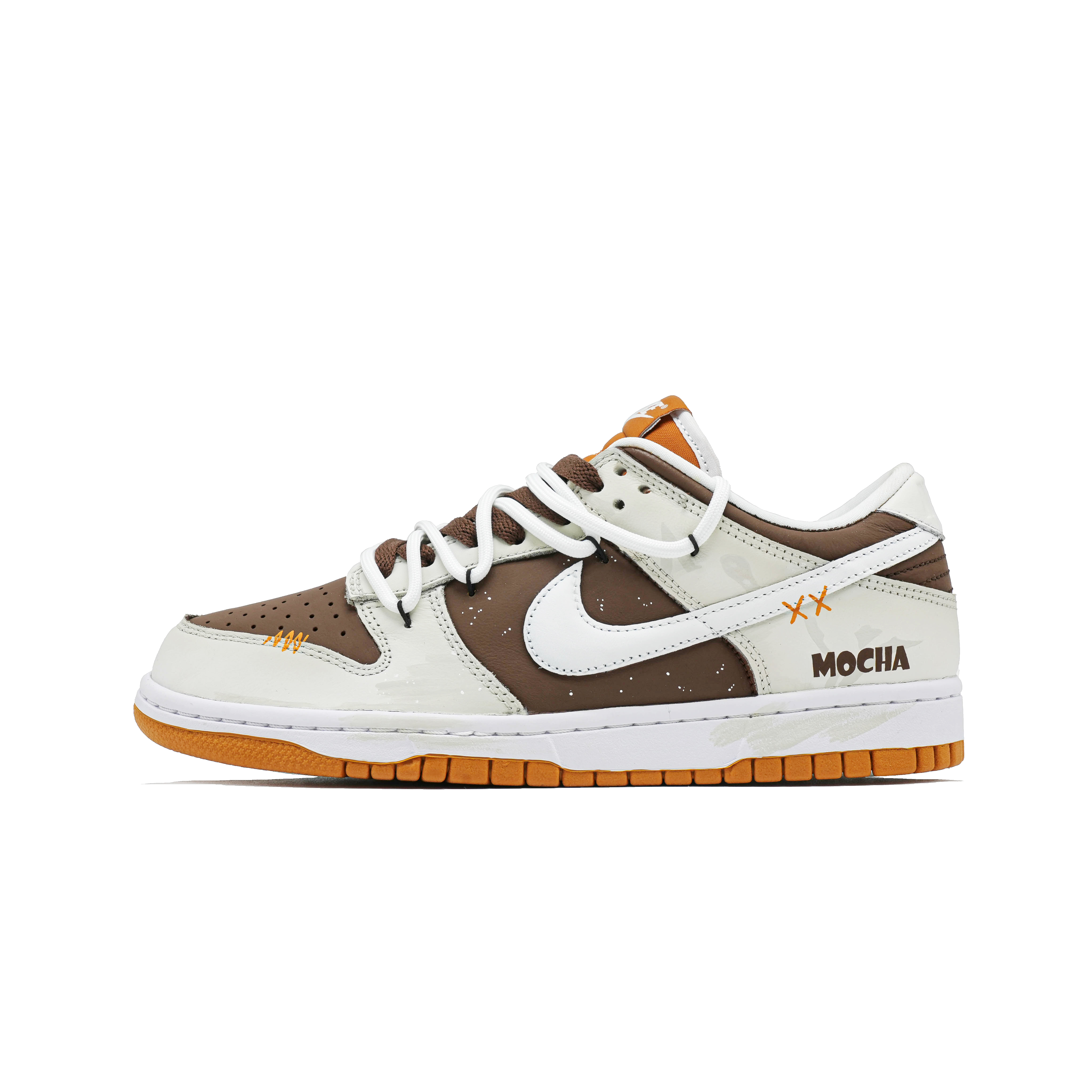 

Nike Кроссовки для скейтбординга Dunk Mocha Coffee, износостойкие, белые, коричневые