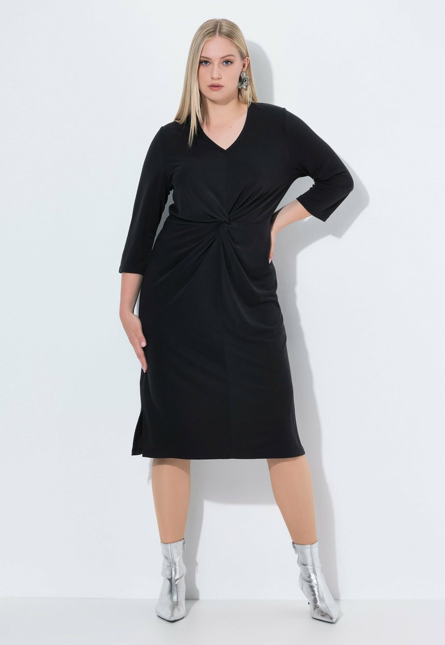 

Платье Ulla Popken MIDI ZIERKNOTEN 3/4-ARM, Black