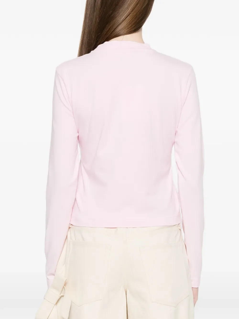 Футболка с логотипом и отделкой из грогрена JACQUEMUS, розовый — фото 4