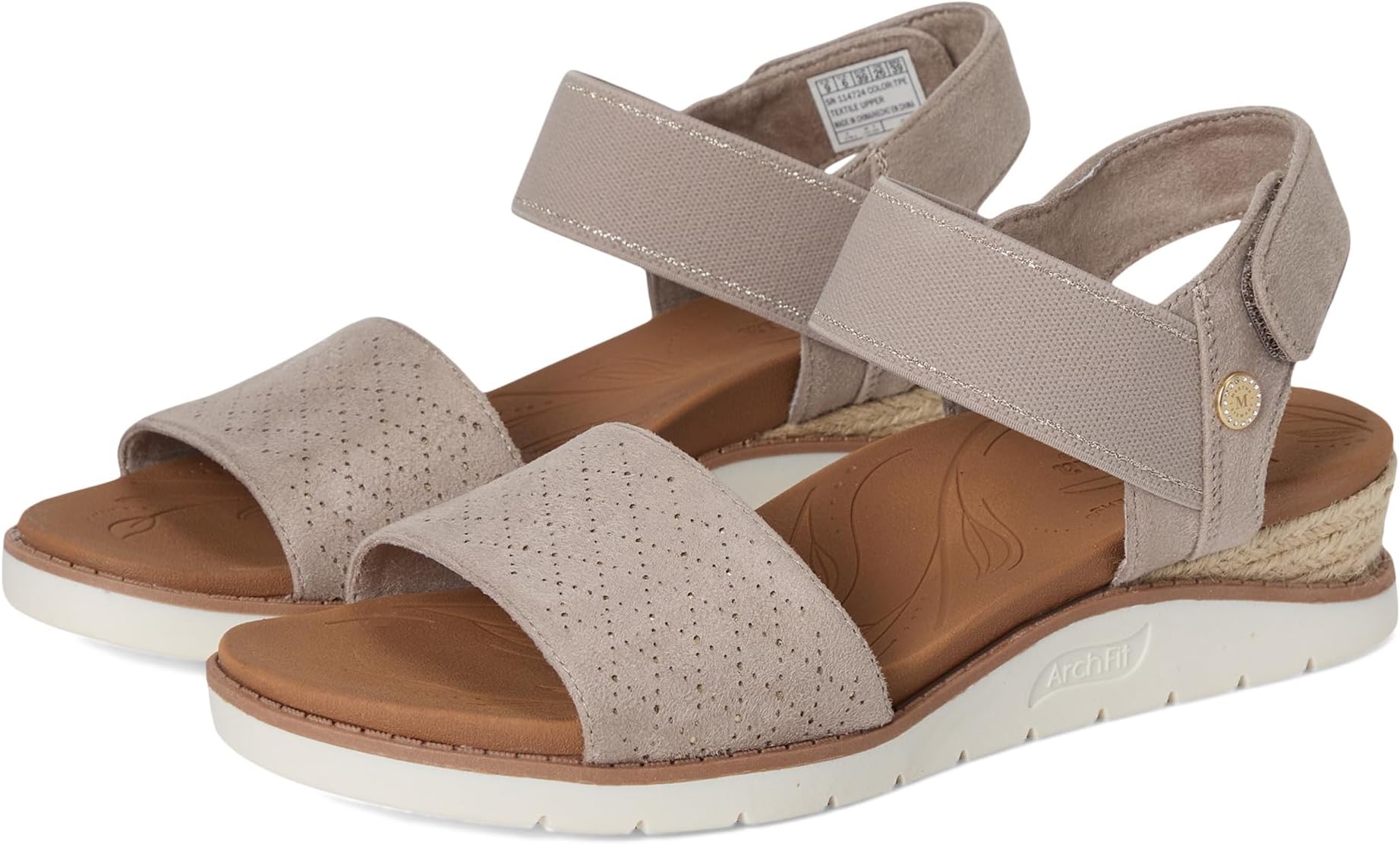 Сандалии BOBS from SKECHERS Martha Stewart Arch Fit Beach Kiss-Beyond Chic, серо-коричневый