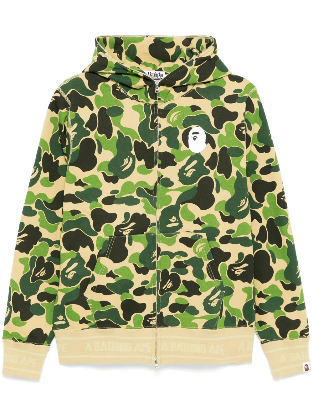 

Худи ABC на молнии с логотипом A BATHING APE, зеленый