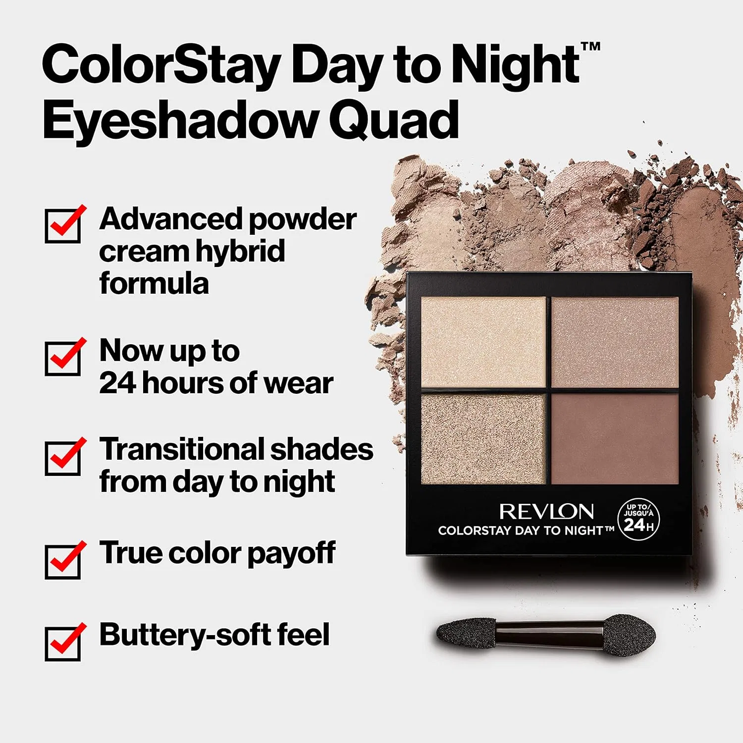 Тени для век Revlon Color Stay Day to Night Eye Shadow Quad, оттенок stylish (560) — фото 3
