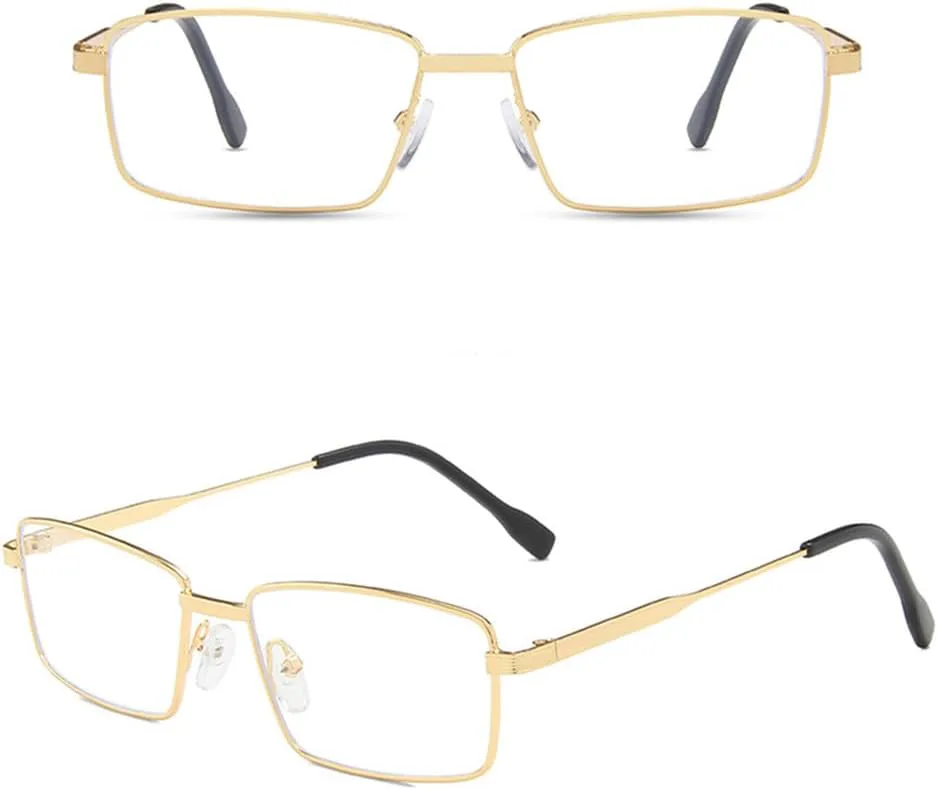 

Солнцезащитные очки для мужчин и женщин 2027 года выпуска, прямоугольной формы, с металлической оправой, защита от УФ-излучения UV400, золотистый MTZJH, One Color