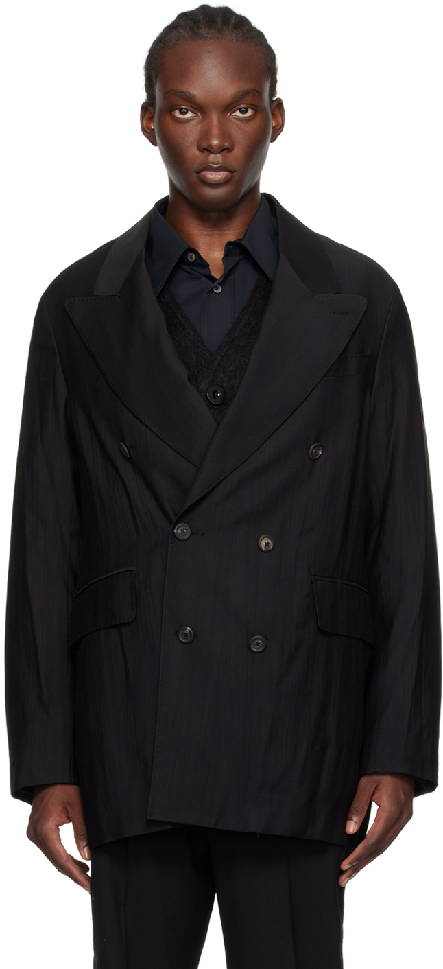 

Черный блейзер Sharp DB OUR LEGACY, Black experienced viscose