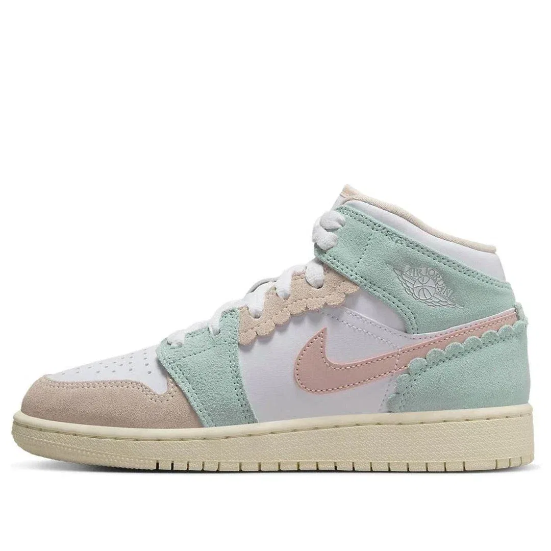 Детские кроссовки Nike Air Jordan Mid DZ5361 - розовые оксфорды, повседневная обувь HTAT8 — фото 2