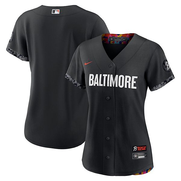 

Женская черная бейсболка Baltimore Orioles 2023 City Connect Nike