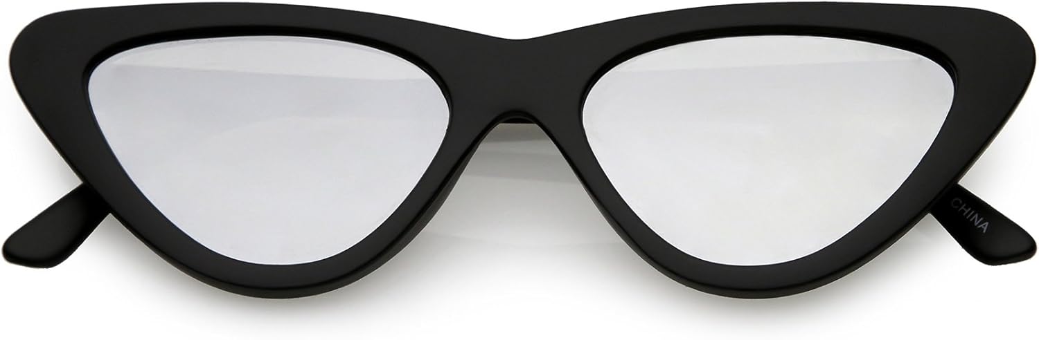 

Женские солнцезащитные очки zeroUV с плоскими линзами нейтрального цвета, размер 51 мм, маленькие, с толстой оправой, нейтрального цвета, C07 | Matte Black / Silver Mirror