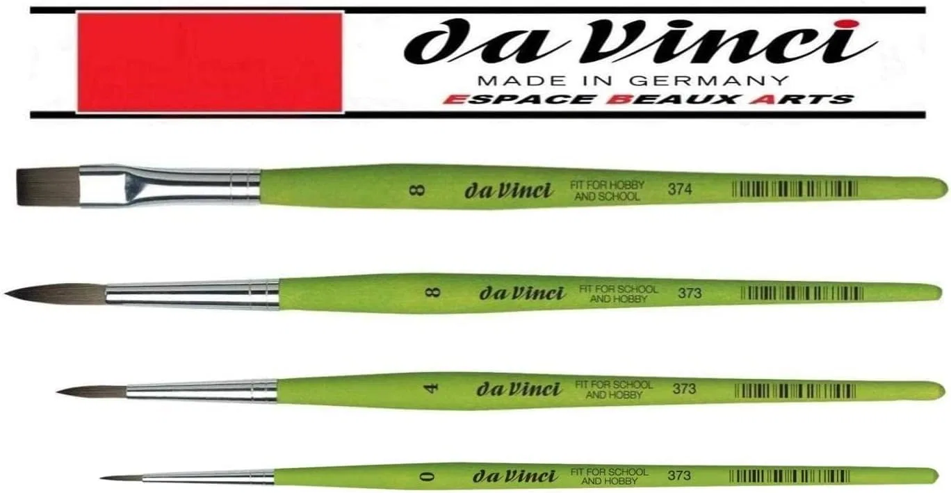Набор кистей из синтетического волокна серий 373 и 374 от Da Vinci Davinci Espace Beaux Arts — фото 2