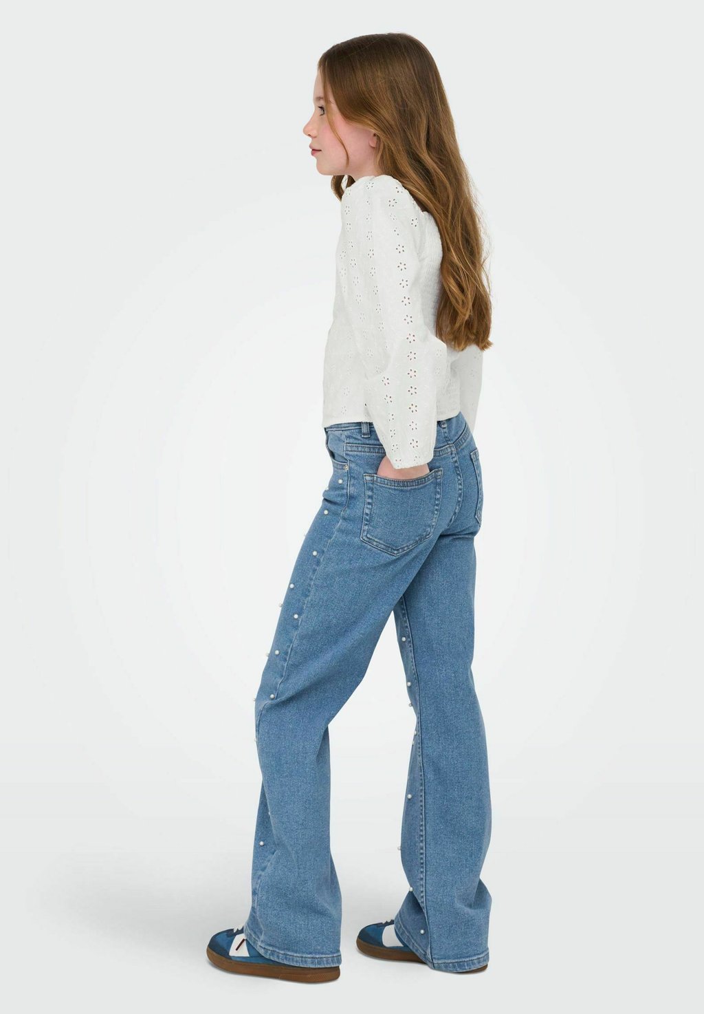 Мешковатые джинсы ONLY GIRLS, цвет Light Blue Denim — фото 3