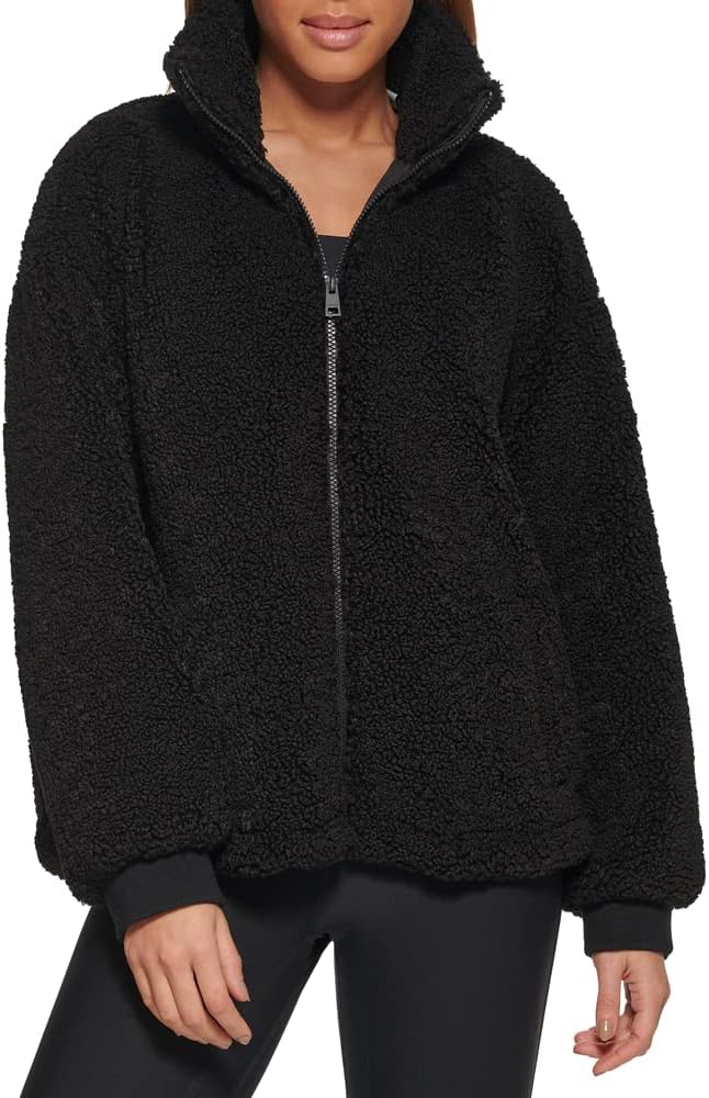 

Levi's Женская куртка на молнии из шерпы плюш, Black