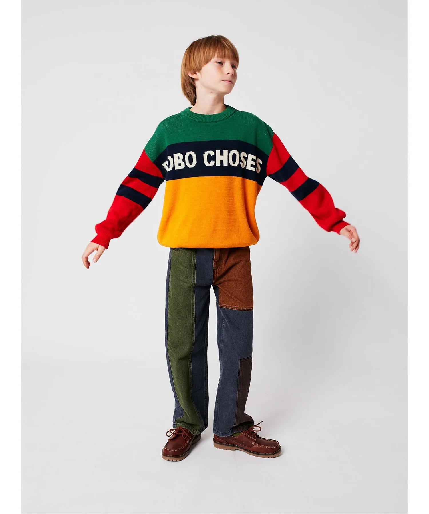 Детские штаны с цветными блоками colorblock dnm BOBO CHOSES разноцветные — фото 2