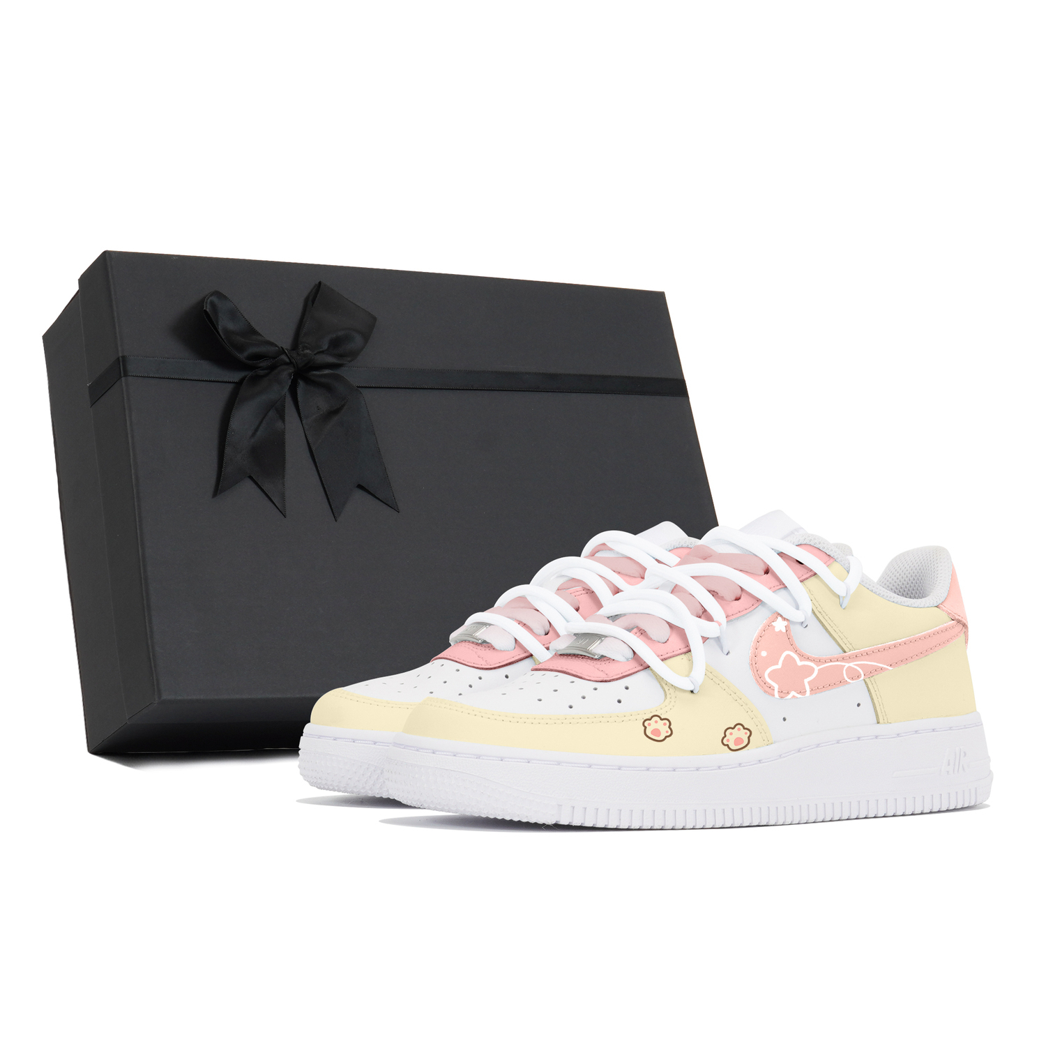 

Детские скейтерские кроссовки Air Force 1 для школьников Nike, желтый