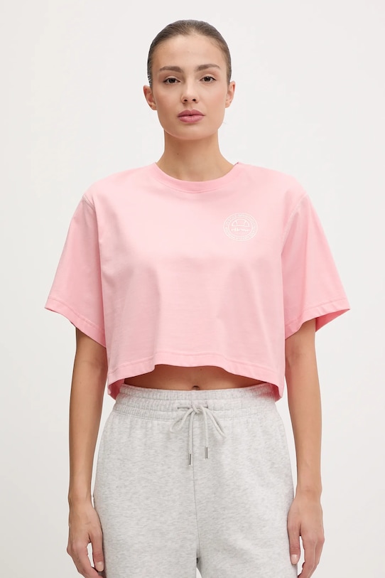 

Хлопковая футболка Marcialla Ellesse, розовый