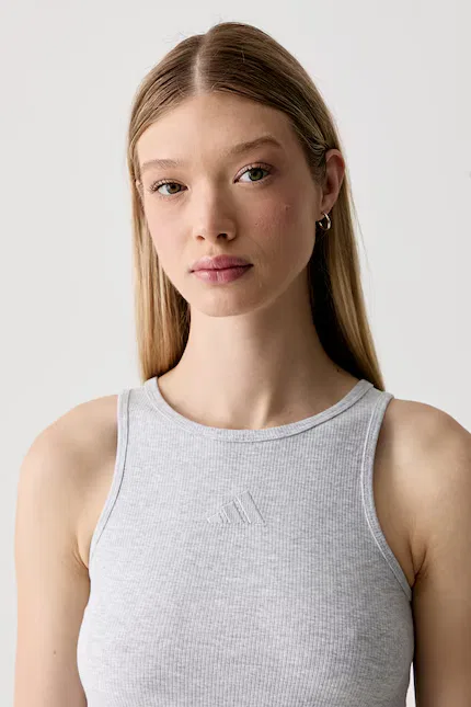 Топ tank top Adidas, серый — фото 4