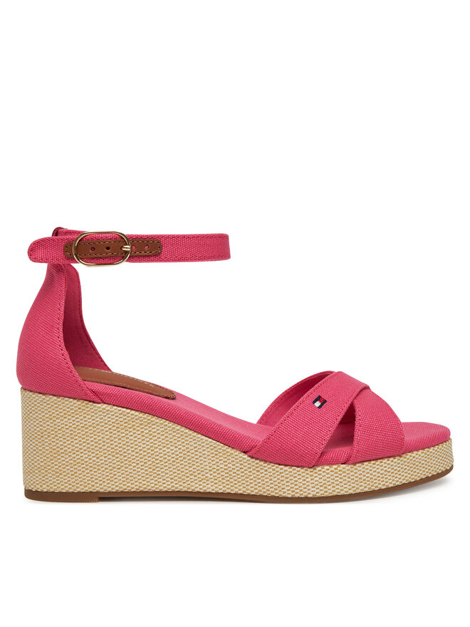 Сандалии Flag Criss-Cros Mid Wedge Espad FW0FW08481 Tommy Hilfiger, розовый