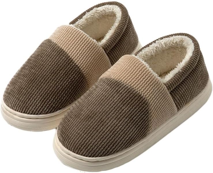 

Мужские зимние тапочки JadeRich с закрытой пяткой, флисовой подкладкой, уютные домашние тапочки с памятью формы, противоскользящие, Coffee