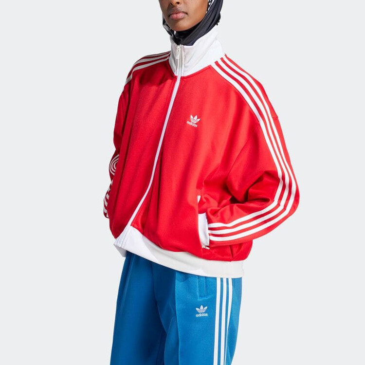 BECKENBAUER Куртка женская красная Adidas Originals — фото 2