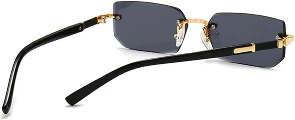 

Солнцезащитные очки без оправы, прямоугольной формы, для женщин и мужчин, маленькие солнцезащитные очки для женщин и мужчин, летние, для путешествий XLUMIO, 8