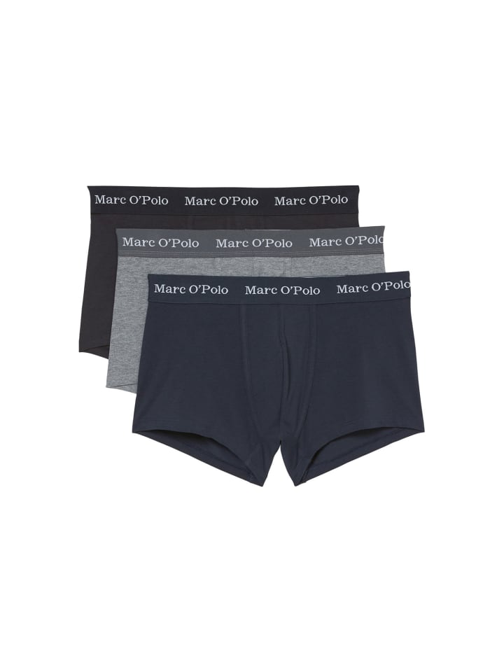 

Трусы боксеры Marc O'Polo Trunk Essentials, цвет dark navy, grey melange, black