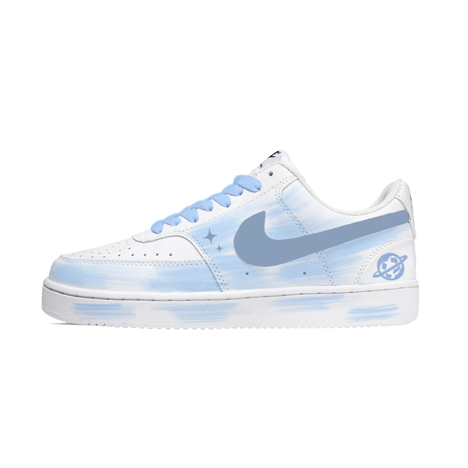 Кроссовки скейтбординговые Nike Court Vision 1 Blue White