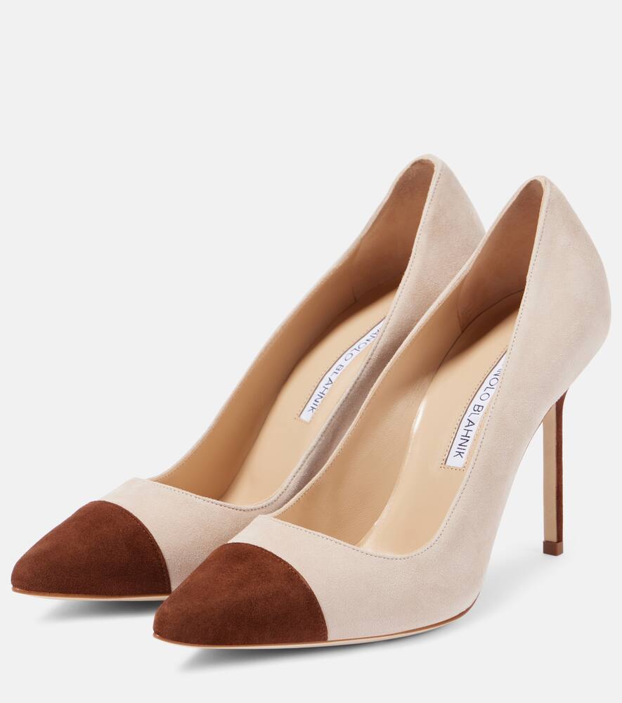 Туфли-лодочки Capcour 105 из замши Manolo Blahnik, 2069 Dbrw/2601 Mnud — фото 4