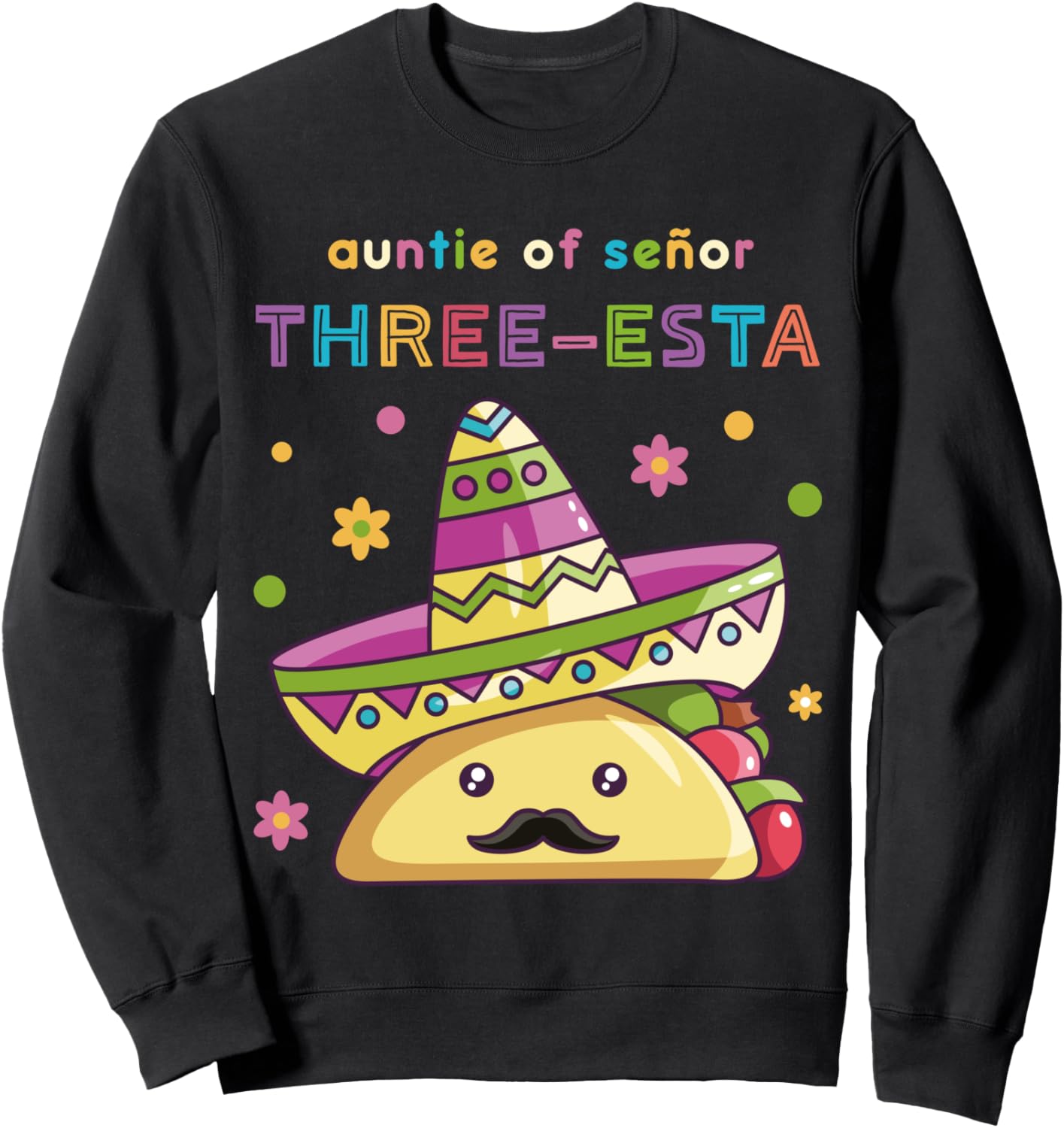 

Толстовка для вечеринки по случаю 3-летия тети сеньора Family Look 3 Year Old Sombrero Decoration Gifts, черный