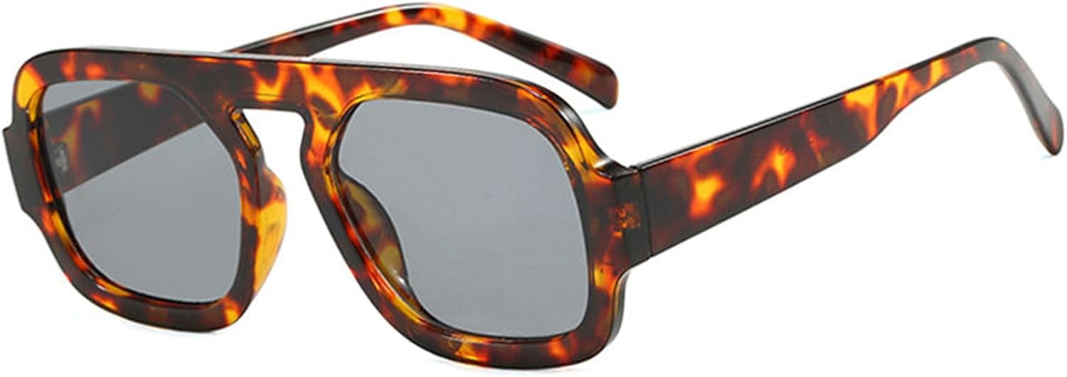 

Ретро квадратные солнцезащитные очки для женщин, модные градиентные оттенки, защита от УФ-излучения UV400, для мужчин, панк, оранжево-желтые солнцезащитные очки helena, C1