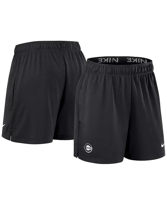 

Женские черные трикотажные шорты Cincinnati Reds Authentic Collection Nike