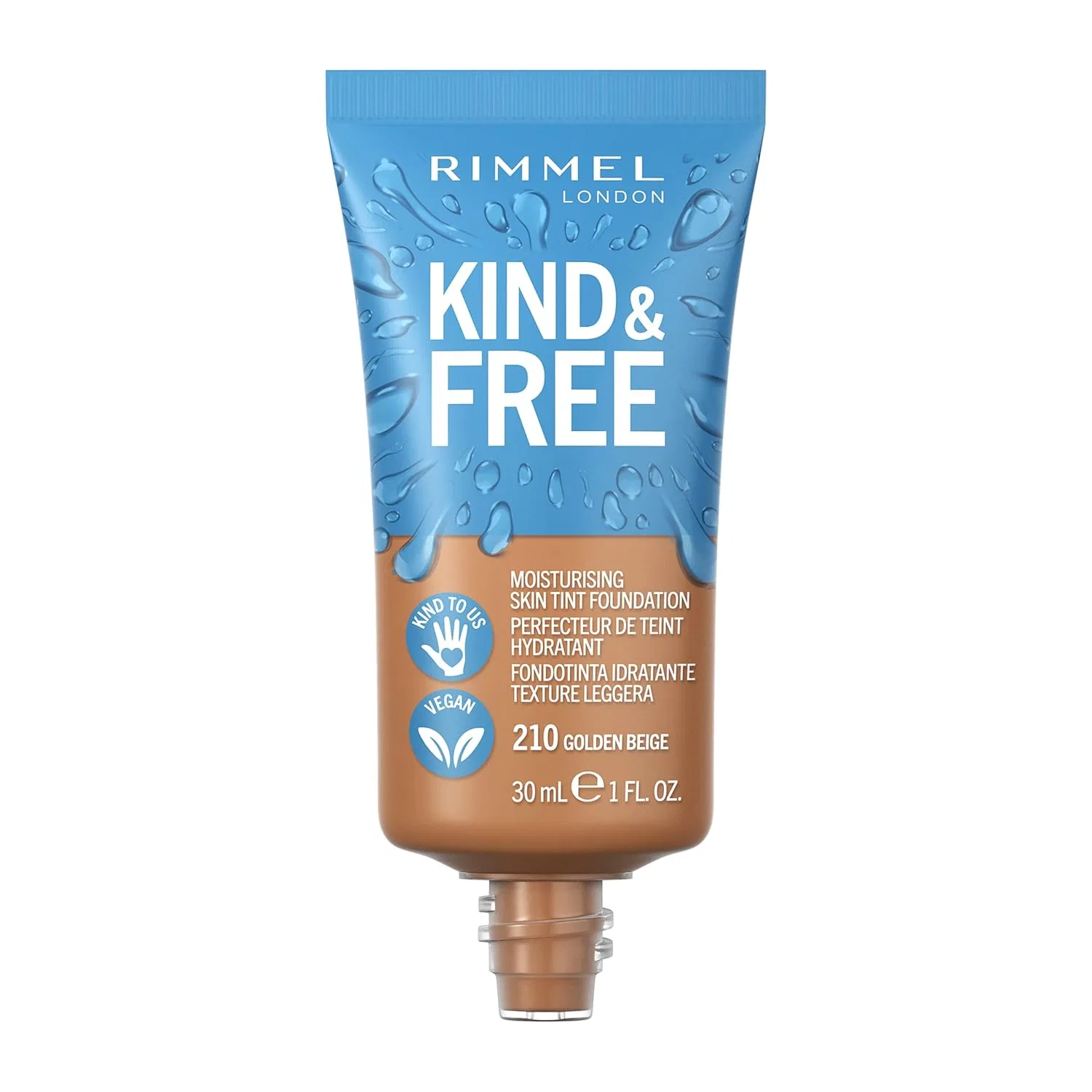 Тональный крем «K&F Skin Tint 201 Classic Beige» от Rimmel Rimmel, Golden Beige — фото 2