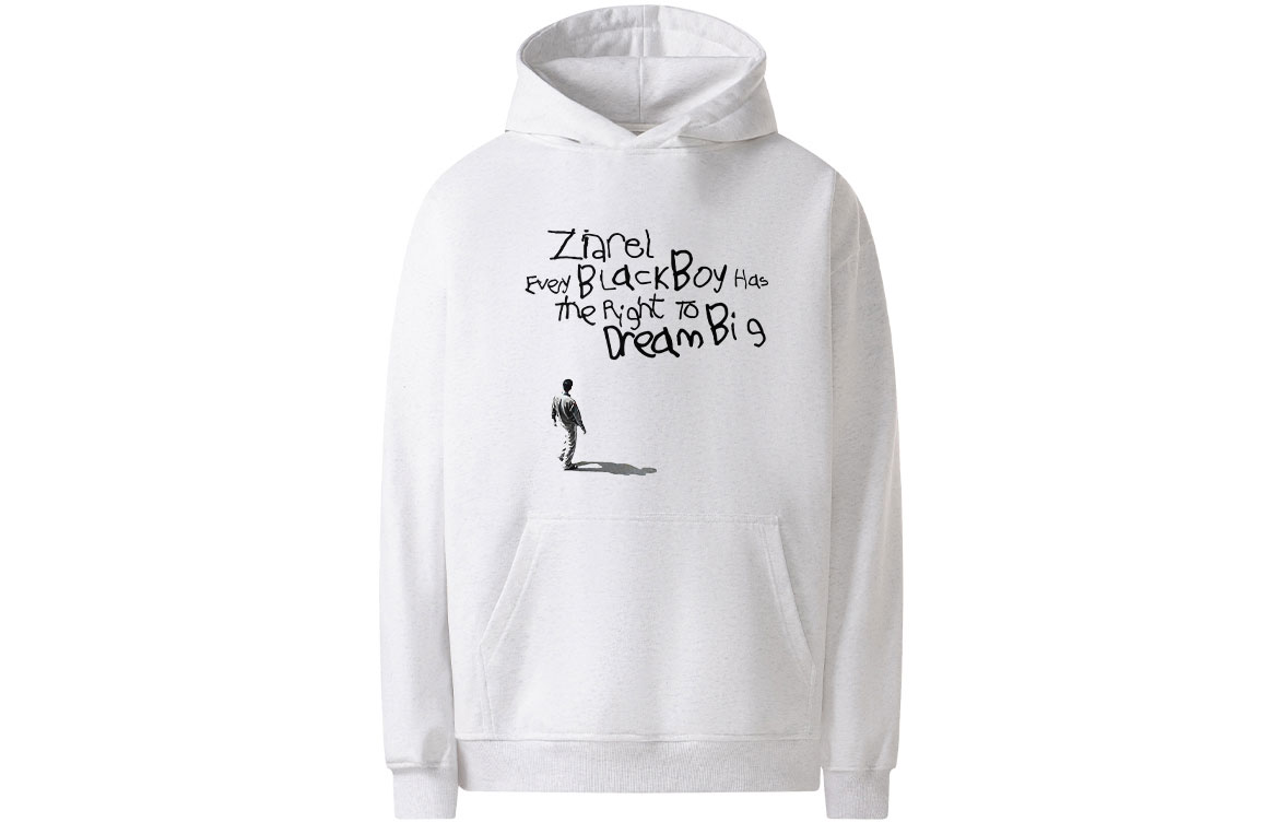 

Толстовка Unisex Hooded Moderate Heavyweight ZIAREL, белый серый