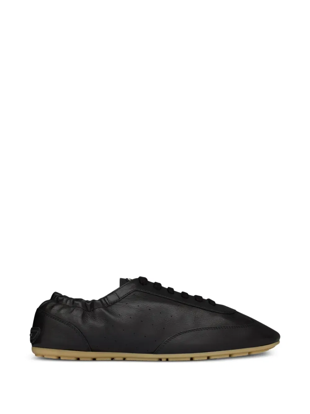 Кожаные кроссовки Lewis с эластичным каблуком Saint Laurent, черный