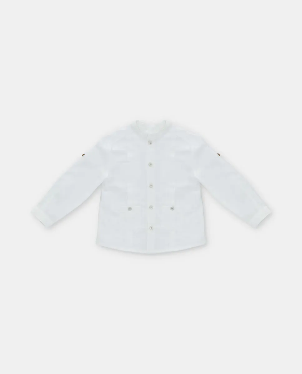

Рубашка для мальчика Guayabera с мандариновым воротником белого цвета Martín Aranda, белый