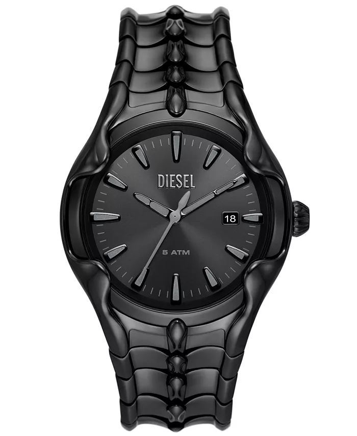 

Мужские часы Vert Quartz Three Hand Date, черные, из нержавеющей стали, 44 мм Diesel