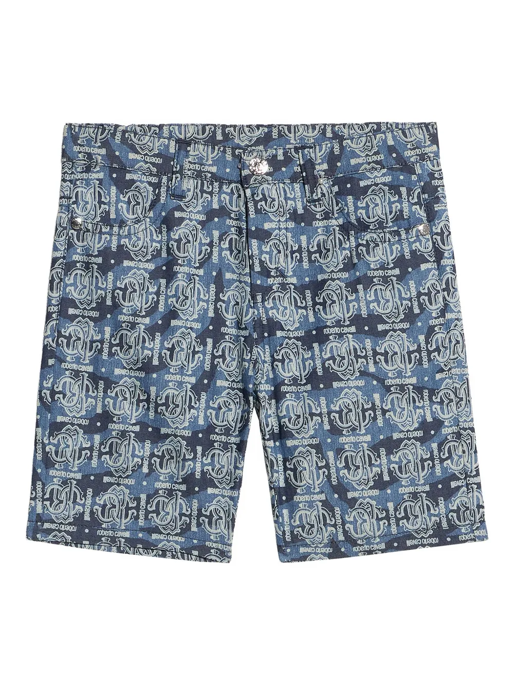 

Шорты с принтом Roberto Cavalli Junior, синий