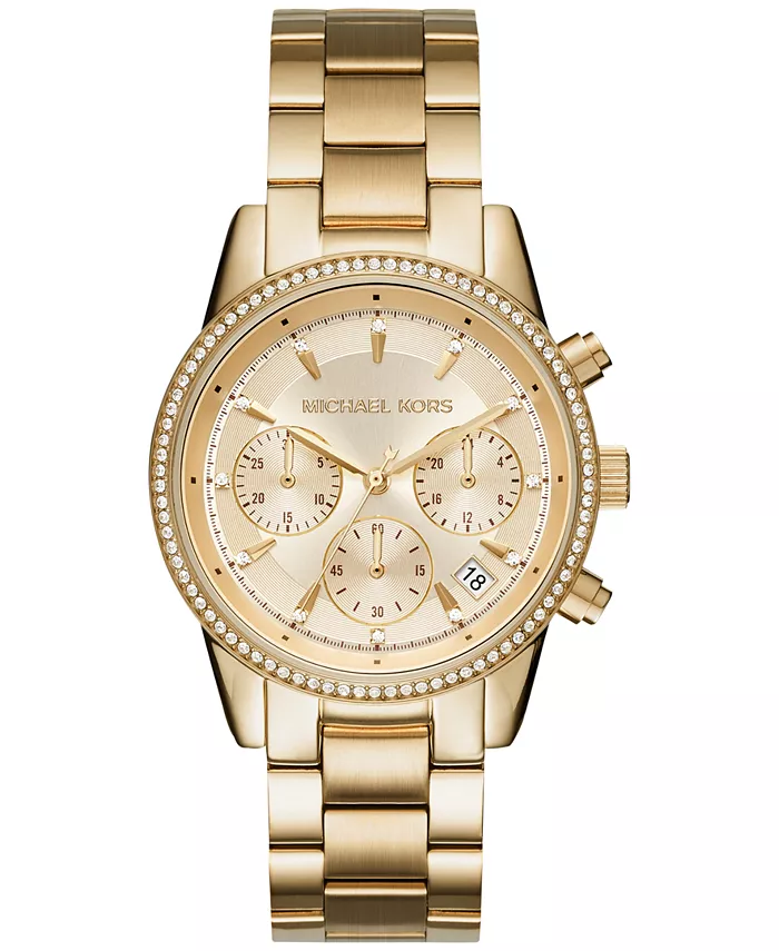 

Женские часы Chronograph Bryant на стальном браслете 37 мм MK6428/MK6357/MK6356 Michael Kors, золотой