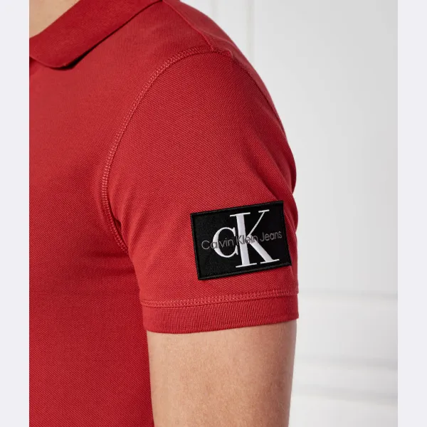 Рубашка поло стандартного кроя Calvin Klein, красный — фото 4