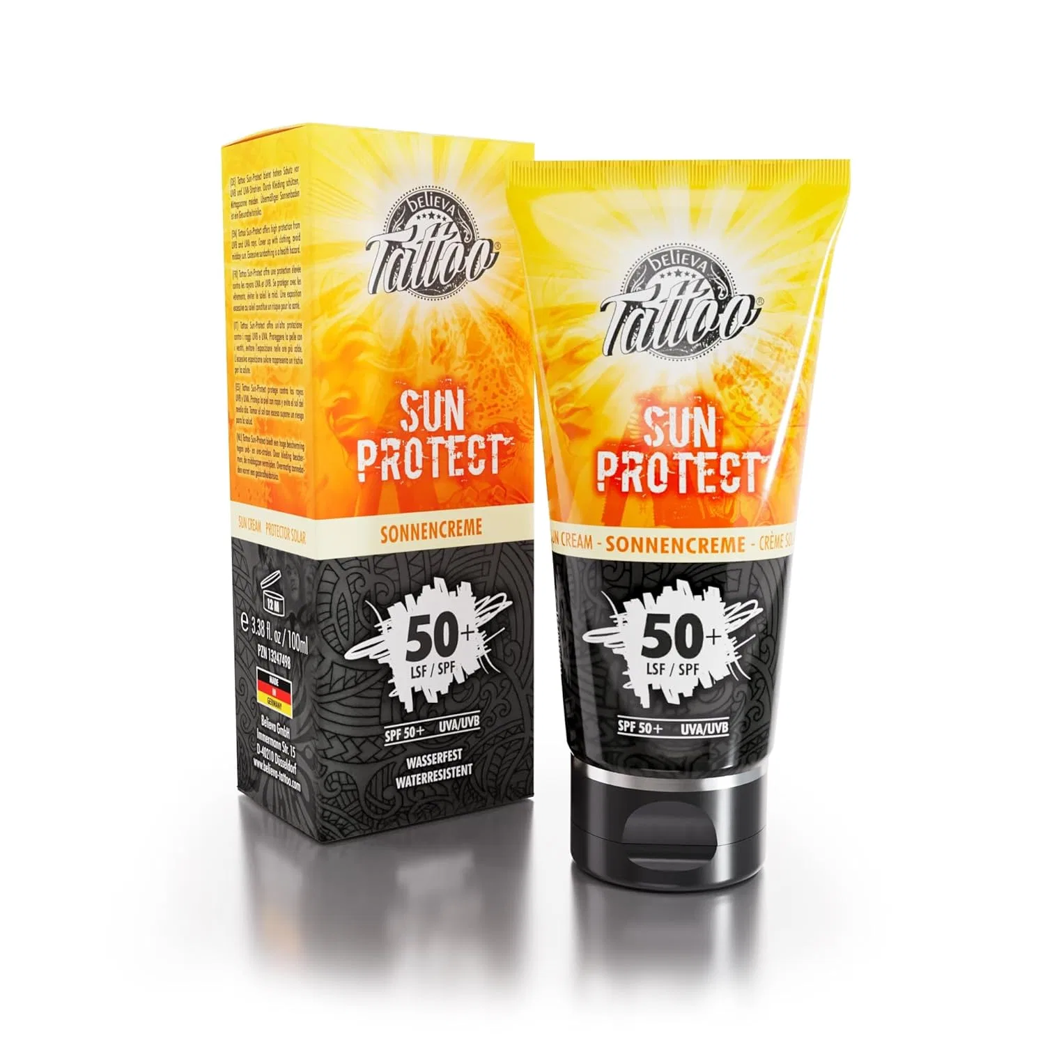 Солнцезащитный крем Believa Tattoo Sun Protection FPS 50+ для татуировок, 100 мл Believa Tattoo